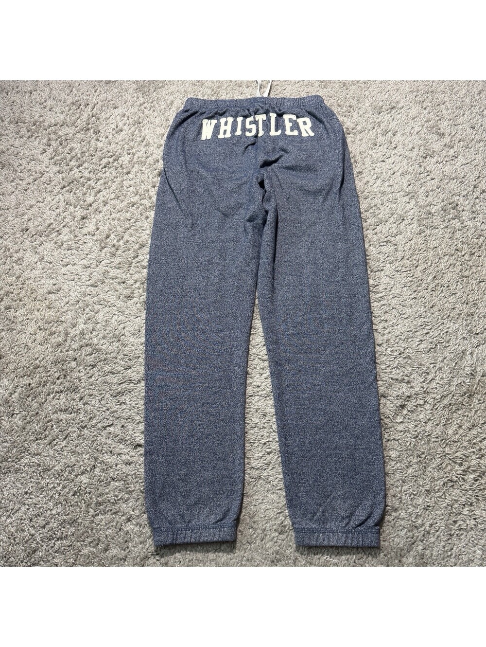 Roots Whistler Canada Sweatpants Women's Small Blue Joggers Spellout Logo